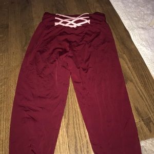 SHIEN size small leggings burgundy